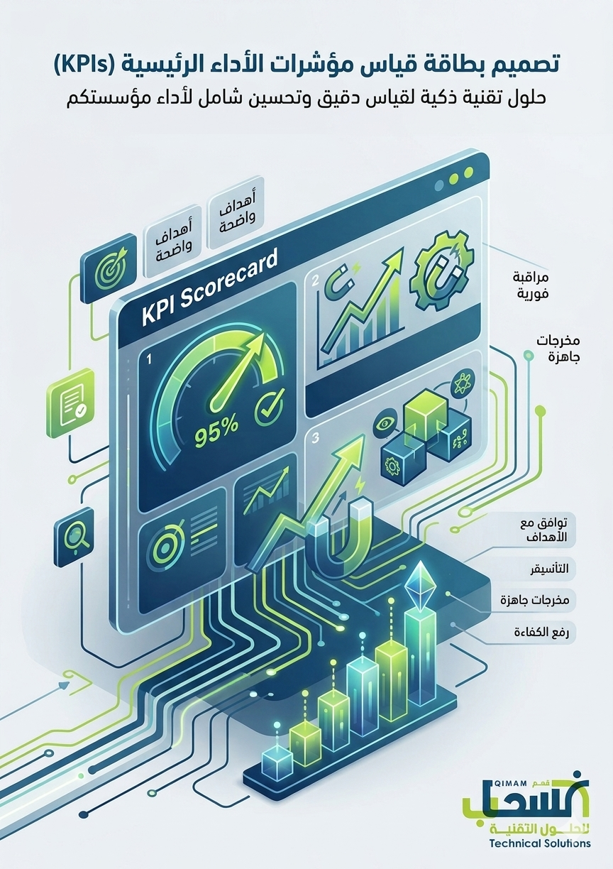 تصميم بطاقة قياس مؤشرات الأداء الرئيسية (KPIs)