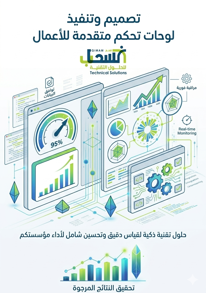 تصميم لوحات التحكم والقياس (Dashboards)